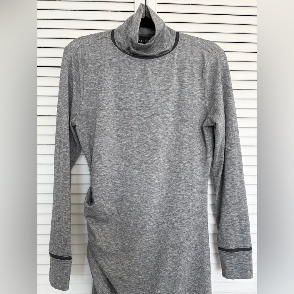 Athleta Weekday Industry Turtleneck Midi Active Dress | Light Gray | Size M - Picture 10 of 16